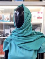Medical hijab for scrubs in jade green