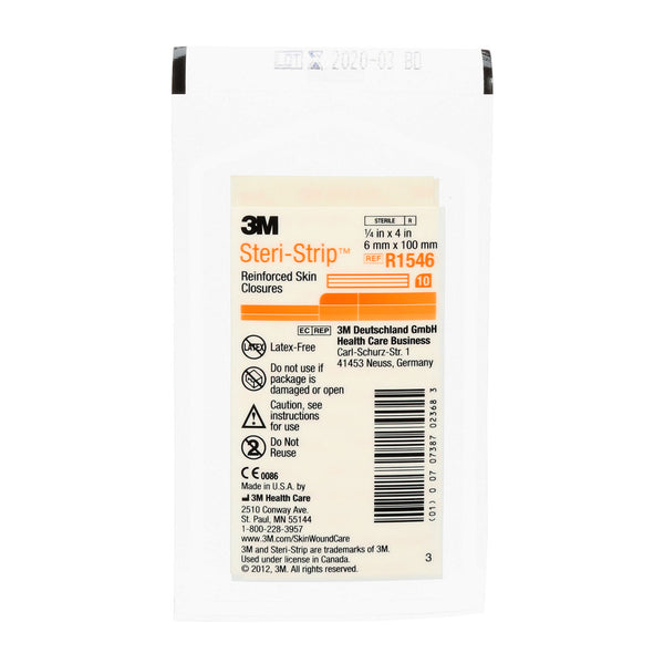 3M Steri-Strip reinforced skin closure in size 6mm x 100mm