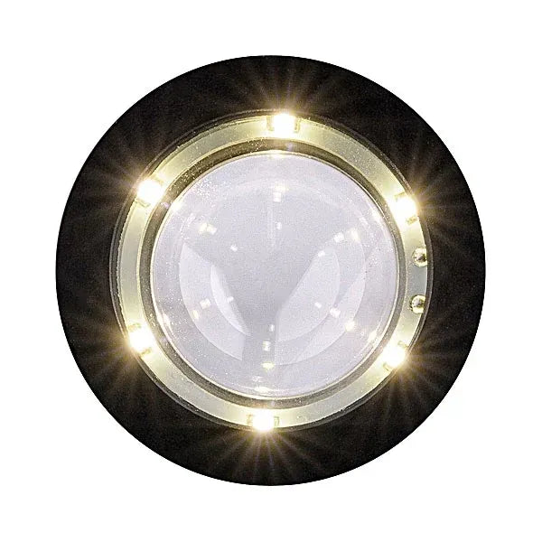 Close-up of the LED illuminated lens on the LuxaScope Dermatoscope 2.5V