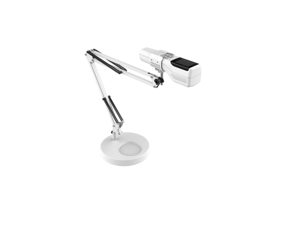 Vein finder with flexible table stand for hands-free vein viewing
